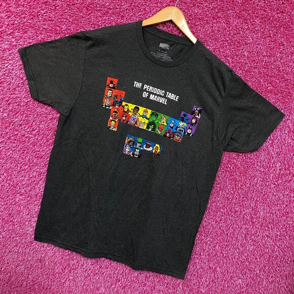 Marvel Comic Periodic Table Super Hero Tshirt Size XL - Picture 3 of 4